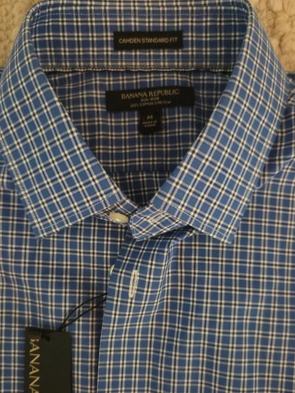 NWT Banana Republic Camden Standard Fit Non-Iron Stretch Dress Shirt - Men's M